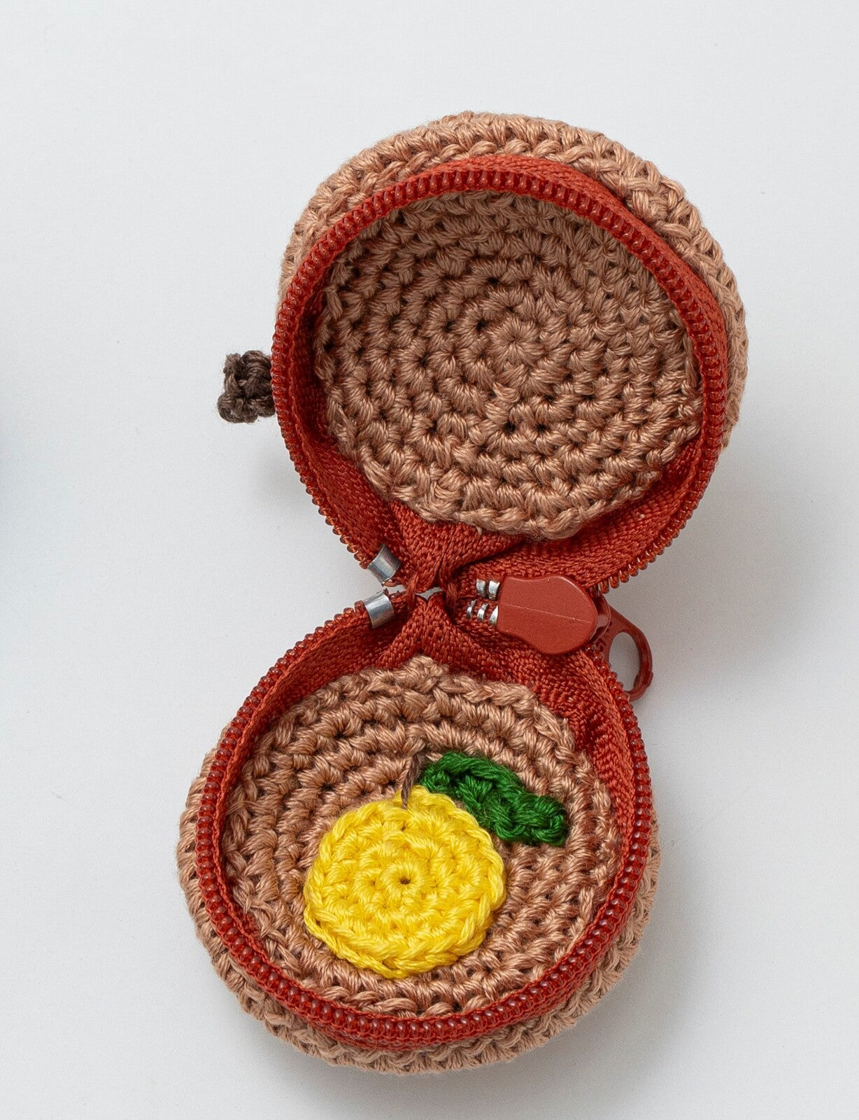 Crochet Small Pouch with Embroidery - Capybara